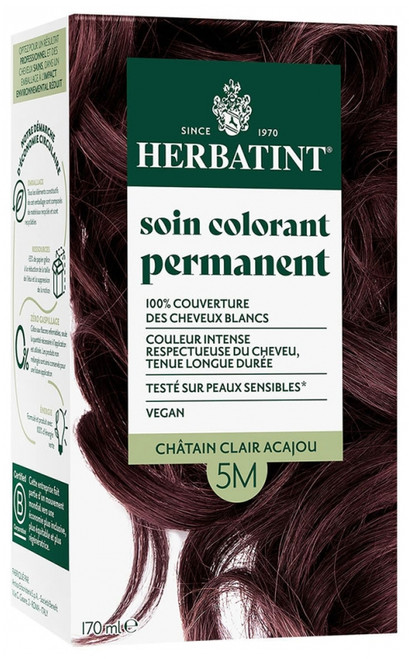 Herbatint Permanent Color Care 170 ml - Hair Colour: 5M Light Brown Mahogany
