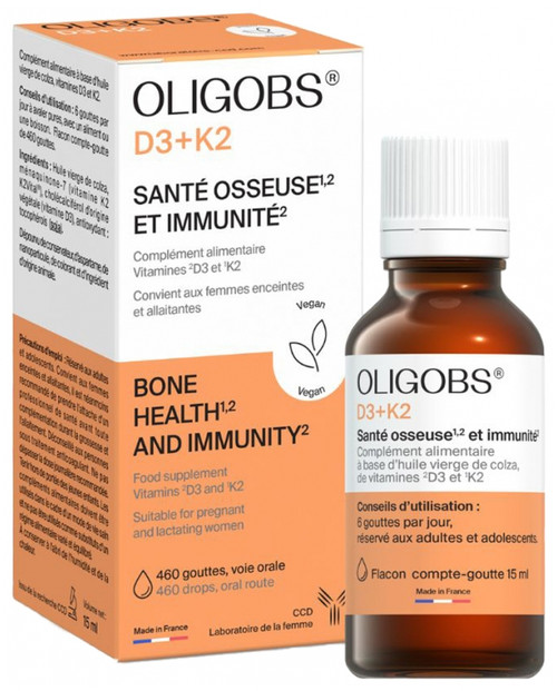 Laboratoire CCD Oligobs D3+K2 15 ml Laboratoire CCD Oligobs D3+K2 15 ml