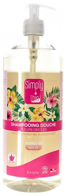 Simply Bio Shampoo Douche Fleurs des Îles Bio 1 L Simply Bio Shampoo Douche Fleurs des Îles Bio 1 L