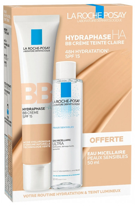 La Roche-Posay Hydraphase HA BB Cream SPF15 40 ml + Free Micellar Water 50 ml - Colour: Fair La Roche-Posay Hydraphase HA BB Cream SPF15 40 ml + Free Micellar Water 50 ml - Colour: Fair