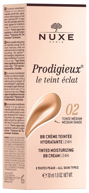 Nuxe Prodigieux BB Crème Teintée Hydratante 30 ml - Colour: 02 Medium shade