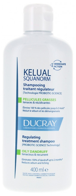 Ducray Kelual Squanorm Regulating Shampoo for Oily Dandruff 400 ml
