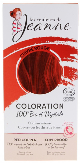 Les couleurs de Jeanne 100% Organic Plant Haircolor - Colour: Red copper