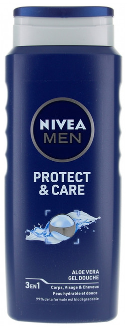Nivea Men Protect & Care 3in1 Shower Gel for Body, Face and Hair 500 ml