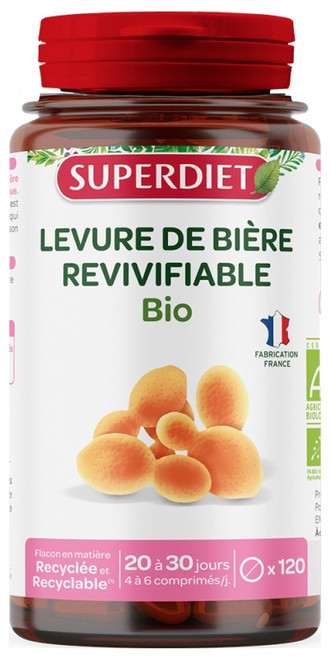 Superdiet Organic Revivifying Brewer's Yeast 120 Tablets Superdiet Organic Revivifying Brewer's Yeast 120 Tablets