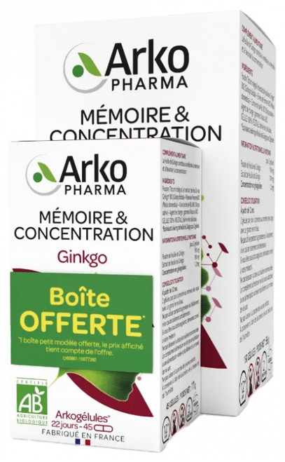 Arkopharma Arkocaps Ginkgo Bio 150 Gélules + 45 Gélules Offertes