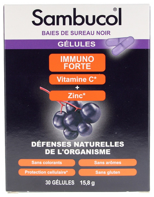 Sambucol Immuno Forte Natural Body Defenses 30 Capsules