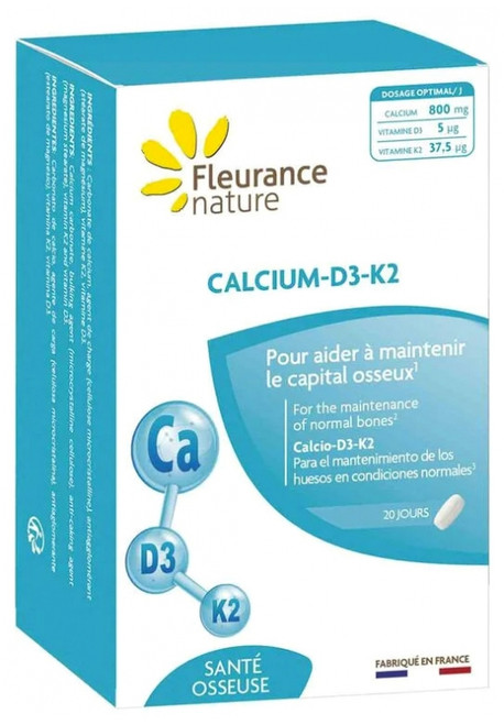 Fleurance Nature Calcium-D3-K2 60 Tablets