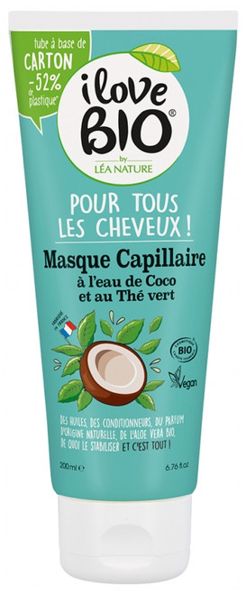 I Love Bio Organic Coconut Water and Green Tea Hair Mask 200 ml