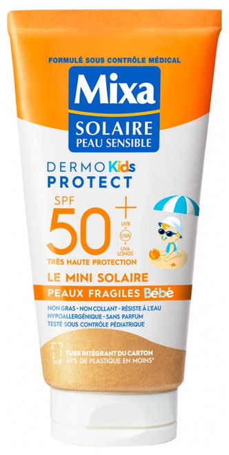 Mixa Dermo Kids Protect Mini Lait Solaire Peaux Fragiles Bébés SPF50+ 50 ml