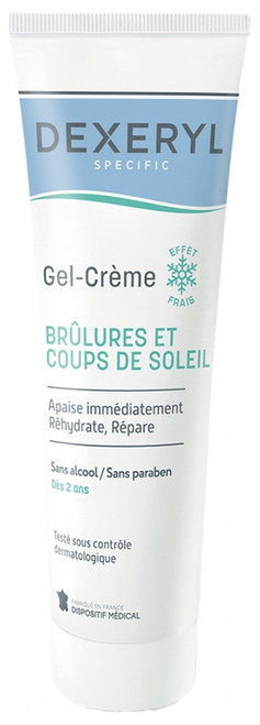 Pierre Fabre Health Care Dexeryl Gel-Crème Brûlures et Coups de Soleil Effet Froid 150 g