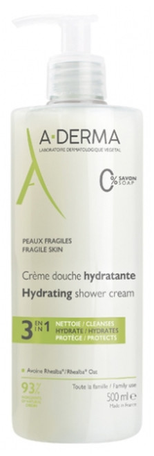 A-DERMA 3in1 Moisturizing Shower Cream 500 ml A-DERMA 3in1 Moisturizing Shower Cream 500 ml