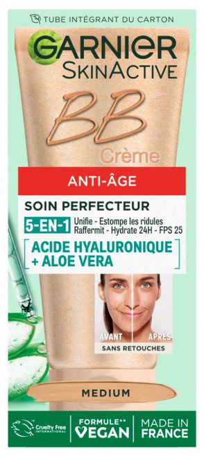 Garnier SkinActive BB Crème Anti-Âge Soin Perfecteur 5en1 SPF25 50 ml - Colour: Medium