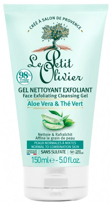 Le Petit Olivier Exfoliating Cleansing Gel Aloe Vera & Green Tea 150 ml