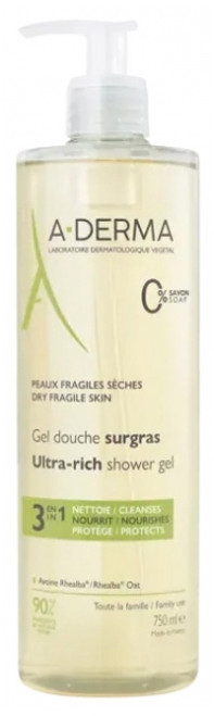 A-DERMA Surgras Shower Gel 3in1 750 ml A-DERMA Surgras Shower Gel 3in1 750 ml
