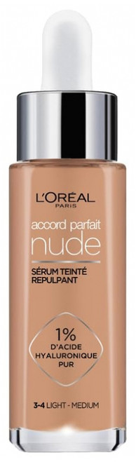 L'Oréal Paris Accord Parfait Nude Plumping Tinted Serum 30 ml - Colour: 3-4 Light Medium