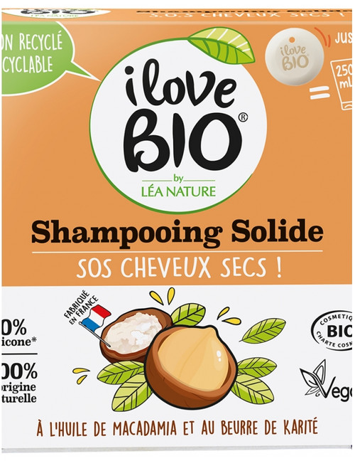 I Love Bio Organic Macadamia Oil and Shea Butter Solid Shampoo 65 g