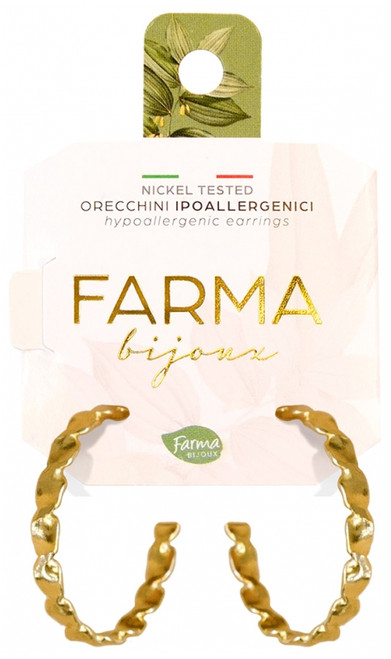 Farma Bijoux Hypoallergenic Spiral Creole Earrings 20 mm