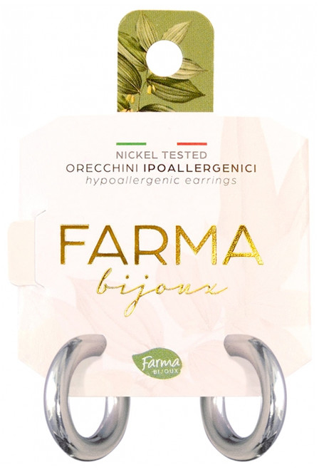 Farma Bijoux Hypoallergenic Round Creole Earrings 16 mm