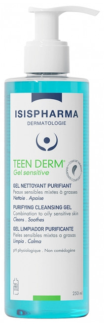 Isispharma Teen Derm Sensitive Cleansing Purifying Gel 250 ml Isispharma Teen Derm Sensitive Cleansing Purifying Gel 250 ml