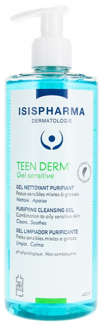 Isispharma Teen Derm Sensitive Cleansing Purifying Gel 400 ml Isispharma Teen Derm Sensitive Cleansing Purifying Gel 400 ml