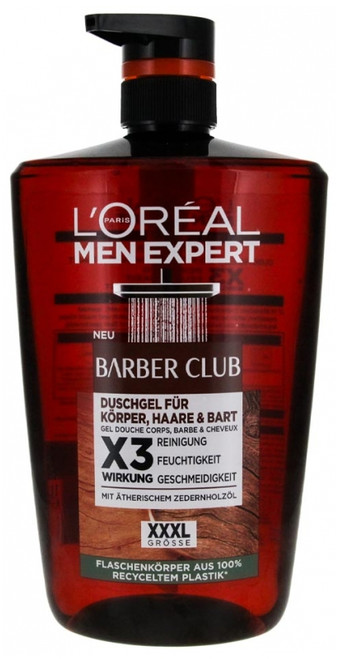 L'Oréal Paris Men Expert Barber Club Body, Hair and Beard Shower Gel 1 L