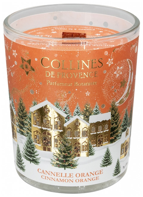 Collines de Provence Christmas Candle 75 g - Scent: Cinnamon Orange