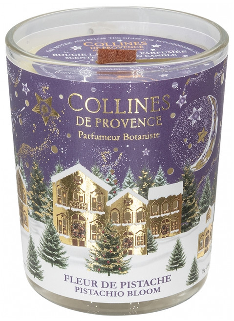Collines de Provence Christmas Candle 75 g - Scent: Pistachio flower