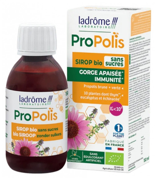 Ladrôme Propolis Sirop Gorge Apaisée Immunité Bio 150 ml Ladrôme Propolis Sirop Gorge Apaisée Immunité Bio 150 ml