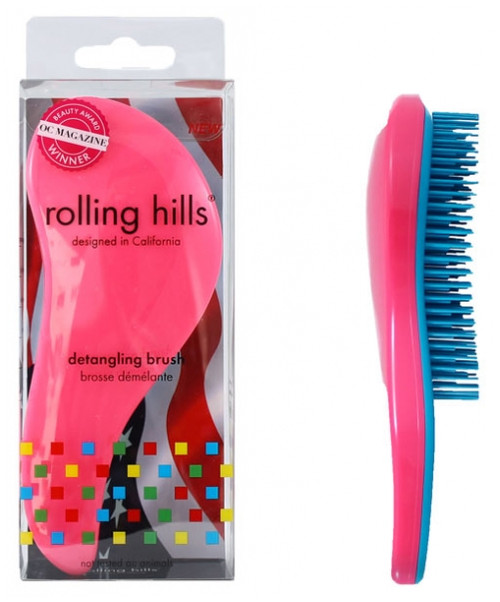 Rolling Hills Detangling Brush Travel Size - Colour: Pink