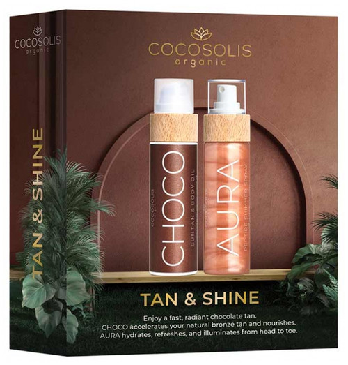 Cocosolis Choco Tanning Oil 110 ml + Aura Spray Brillance Peptide 100 ml