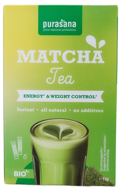 Purasana Matcha Tea Bio 6 Sticks