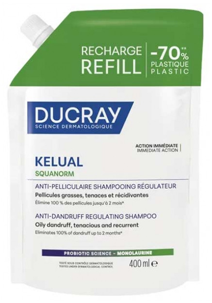 Ducray Kelual Squanorm Anti-Dandruff Regulating Shampoo Refill 400 ml