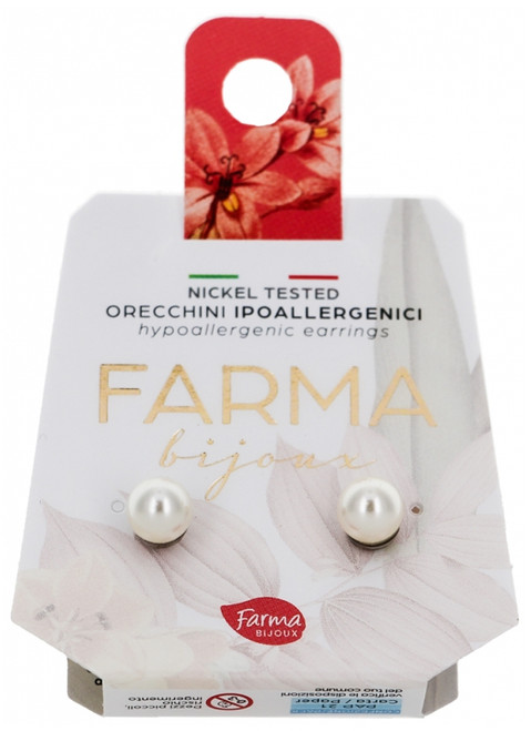 Farma Bijoux Hypoallergenic Earrings Cream Beads
