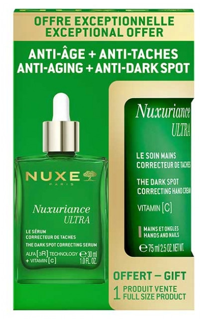 Nuxe Nuxuriance Ultra Le Sérum Correcteur de Taches 30 ml + Le Soin Mains Correcteur de Taches 75 ml Offert
