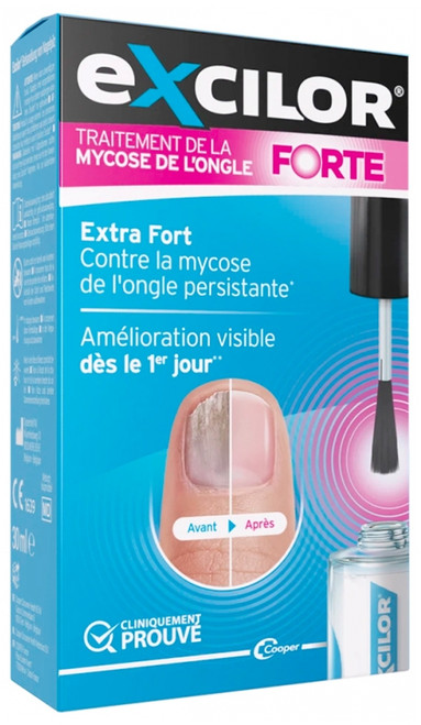 Excilor Forte Nail Fungus Treatment 30 ml + 1 Free Nail Clippers