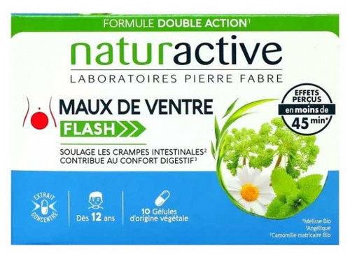 Naturactive Maux de Ventre Flash 10 Capsules
