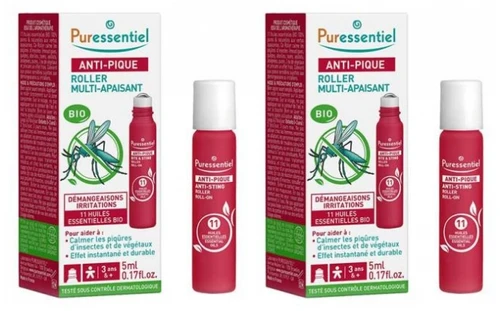 Puressentiel Anti-Sting Multi-Soothing Roller Organic 2 x 5ml