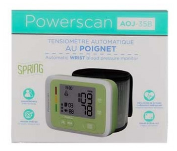 Powerscan Automatic Wrist Blood Pressure Monitor AOJ-35B - Colour: Spring Green