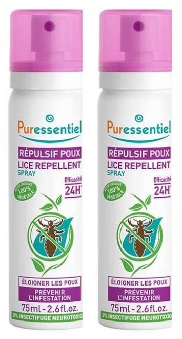 Puressentiel Repellent Lice Spray 2 x 75ml