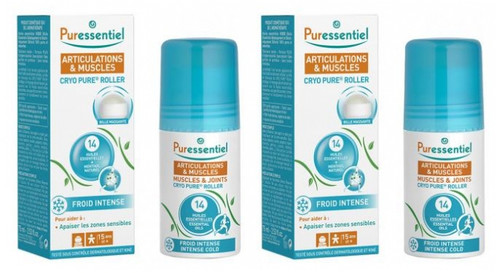 Puressentiel Muscles & Joints Cryo Pure Roller with 14 Essential Oils 2 x 75ml