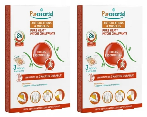 Puressentiel Joints Heating Patches with 14 Essential Oils 2 x 3 Patches