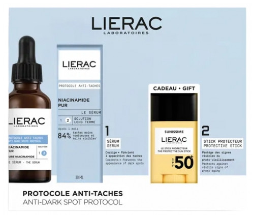 Lierac Protocol Pure Niacinamide Dark Spot Serum 30 ml + Sunissime Protective Face Stick SPF50+ 10 g Free