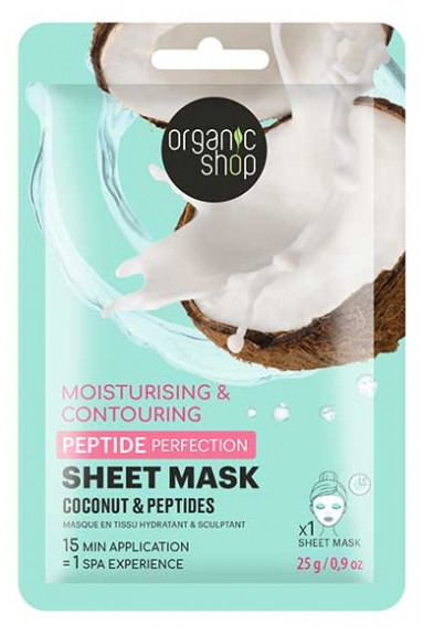 Organic Shop Peptide Perfection Hydrating & Sculpting Fabric Mask