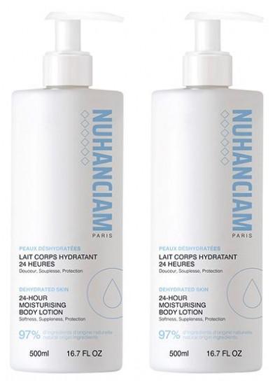 Nuhanciam 24-Hour Moisturizing Body Lotion Dehydrated Skin 2 x 500 ml