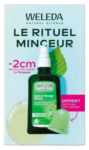 Weleda Birch Slimming Massage Oil 100 ml + Free Anti-Cellulite Suction Cup