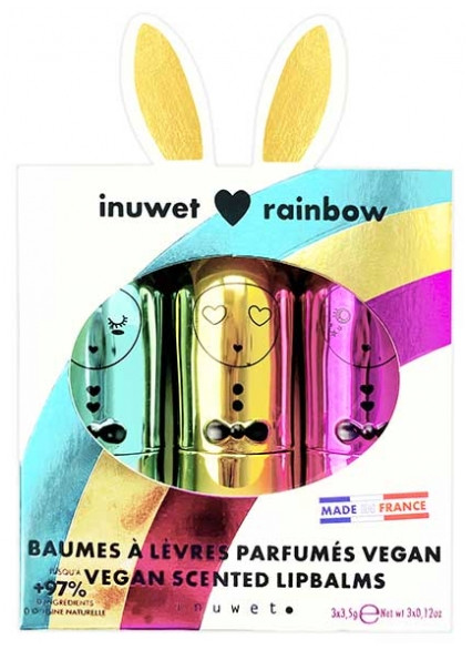 Inuwet Trio Rainbow Scented Lip Balms 3 x 3,5 g