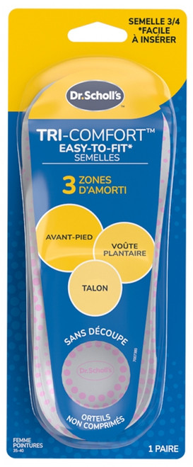 Scholl Tri-Comfort Easy-to-Fit Insoles Women 1 Pair