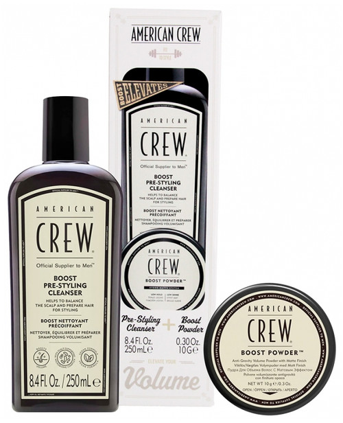 American Crew Boost Cleansing Pre-styling Shampoo 250 ml + Boost Powder Light Hold Matte Finish 10 g