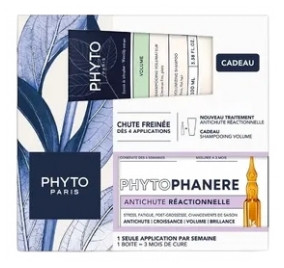 Phyto Phytophanère Reactive Anti-Hair Loss Treatment 12 x 5 ml + Volume Volumizing Shampoo 100 ml Free